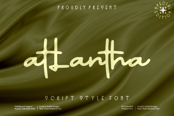 Atlantha: A Stylish Script Font for Engaging Campaigns