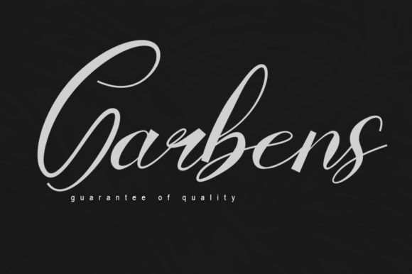 Garbens: A Luxurious Script Font for Creative Projects