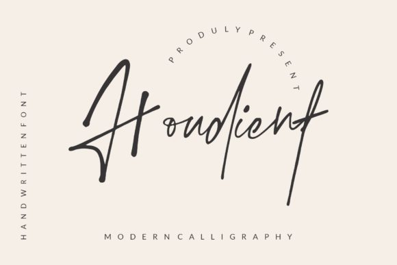 Houdient: A Stylish Script Font for Modern Publications