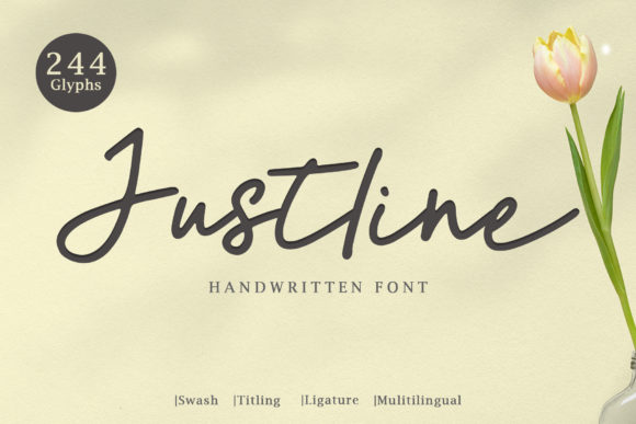 Justline: A Graceful Handwritten Font for Elegant Publishing