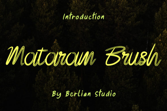 Mataram Brush: A Modern Script Font for Web Design