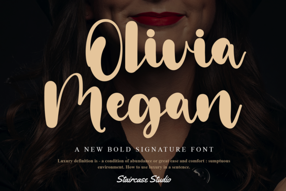 Olivia Megan: A Bold Handwritten Font for Creative Marketers