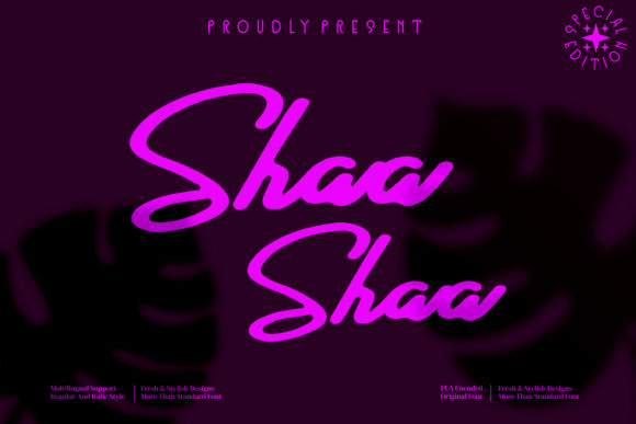 Shaa Shaa: A Versatile Script Font for Engaging Campaigns